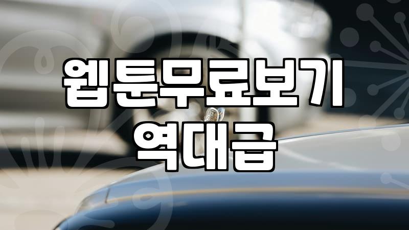 합법적인 무료웹툰사이트 이용과 현실적인 타협점에 대하여